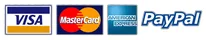 We accept Visa, Mastercard, American Express and PayPal